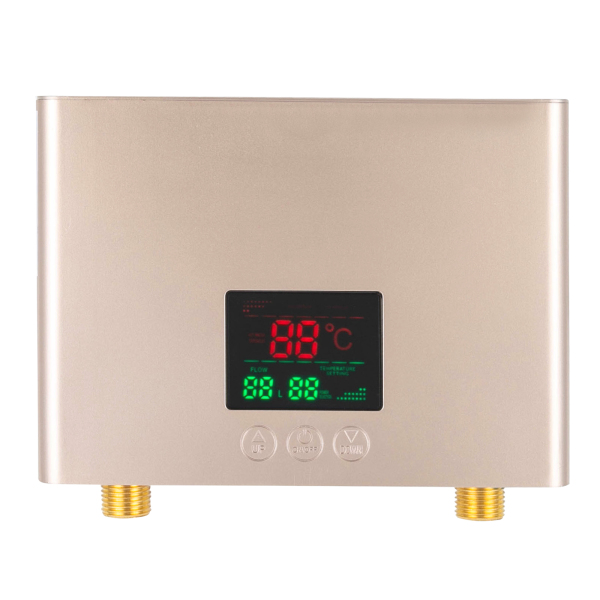 3000W Mini Electric Water Heater LED Digital Display Water Heater Tankless Water Heater with Dual Control Methods for Kitchens