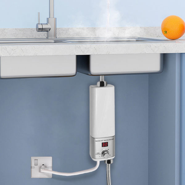 Electric Instant Tankless Hot Water System Shower Heater Under Sink Tap Faucet white Electric Instant Tankless Hot Water System Shower Heater Under Sink Tap Faucet white