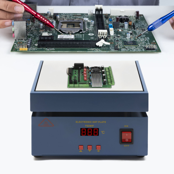 Upgraded 800W Soldering Hot Plate Microcomputer Electric Preheat Soldering Station Welder Hot Plate Rework Heater Lab 200X200mm Plate