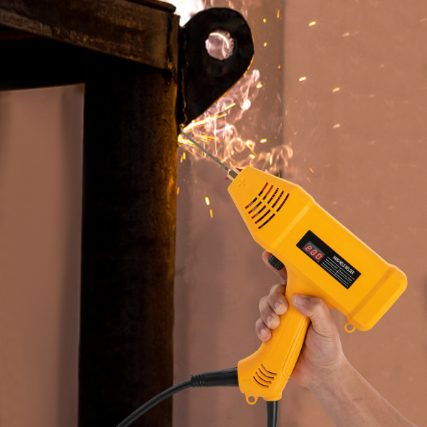 Handheld Welding Machine Portable Digital Welder Gun Portable Welding Machine With Ergonomic Handle Steel Clip LGBT Inverter Technology Digital Display (Orange)