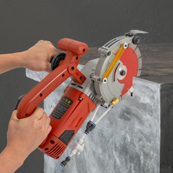 High-quality Electric Concrete Saw Slotting Machine with Self-lock Switch 1908 Single-chip Concrete Cutting Machine for Electricians Plumbers Red