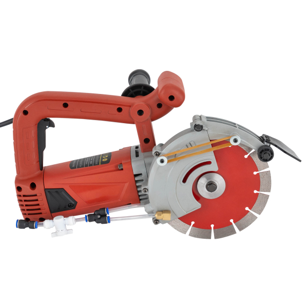 High-quality Electric Concrete Saw Slotting Machine with Self-lock Switch 1908 Single-chip Concrete Cutting Machine for Electricians Plumbers Red