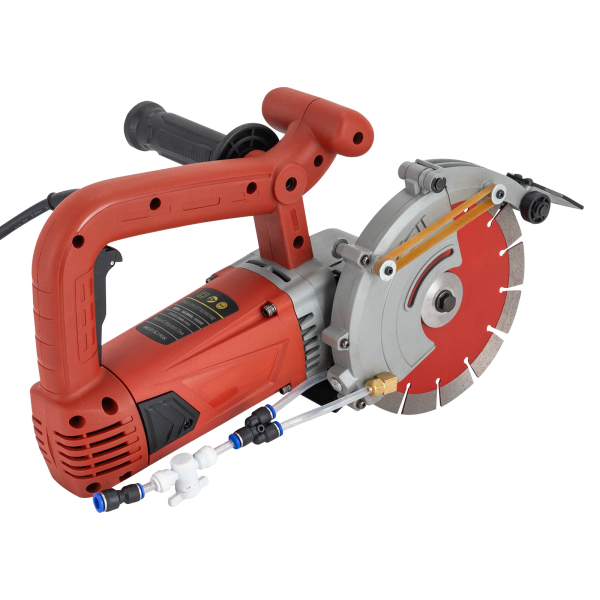 High-quality Electric Concrete Saw Slotting Machine with Self-lock Switch 1908 Single-chip Concrete Cutting Machine for Electricians Plumbers Red