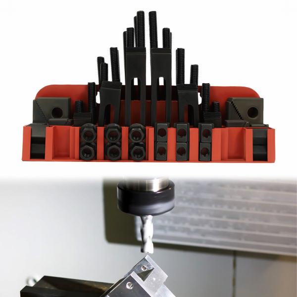 58Pcs T-Slot Clamping Kit, M12 Clamping Kit, Hardened Combined Press Plate for Lathe Milling Machine