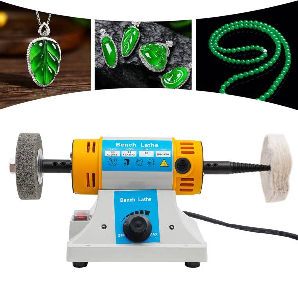 Bench Buffer Polishing Machine with Accessories, Multi-Function Benchtop Polisher Grinder, 220V Jewelry Polisher Bench Buffer Polishing Machine with Accessories, Multi-Function Benchtop Polisher Grinder, 220V Jewelry Polisher