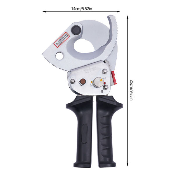 Ratchet Cable Cutter Heavy Duty Ratcheting Wire Cutting Tool Anti-slip Gears with Two Non-slip Long Handles and Solid Screws NEW