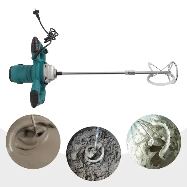 Portable Electric Mud Mixer 2100W 6 Speed Adjustable Paint Mixer for Mixing