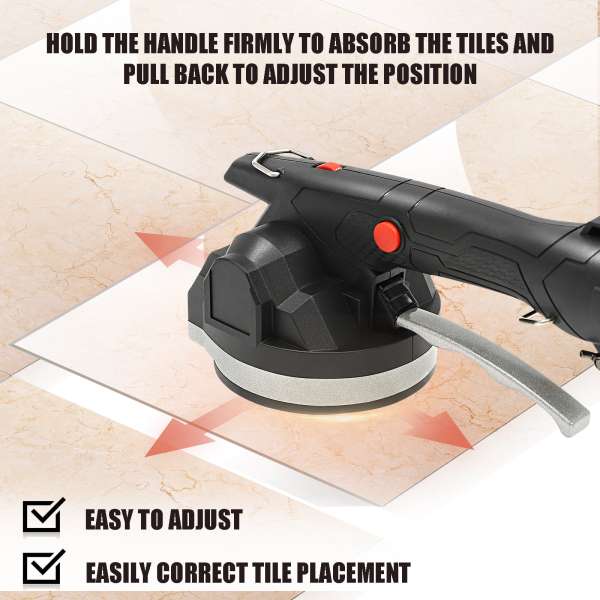 Tile Machine Electric Tile Vibrator with 130 mm Suction Cup 6 Speeds Adjustable 60-80 kg Load Capacity Tile Tile Machine