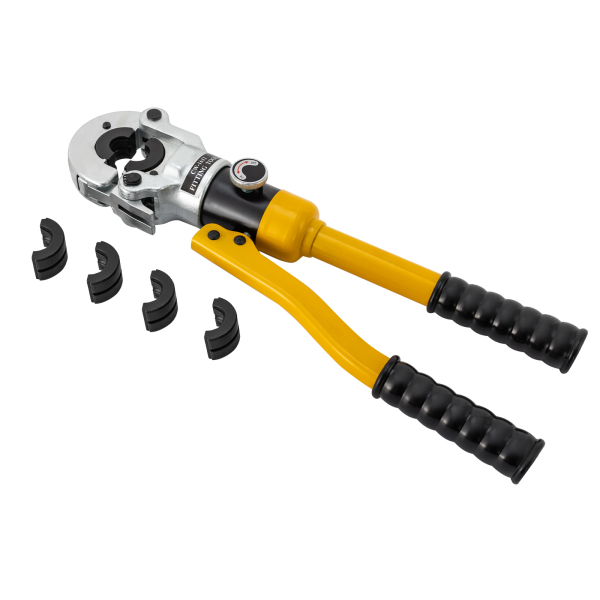 3DNI Crimping Tool Crimping Pliers Crimping Pliers Set with Ergonomic Handle Pressure Relief Switch Practical Slots for Electric Power Transportation Yellow