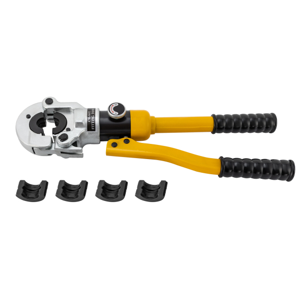 3DNI Crimping Tool Crimping Pliers Crimping Pliers Set with Ergonomic Handle Pressure Relief Switch Practical Slots for Electric Power Transportation Yellow
