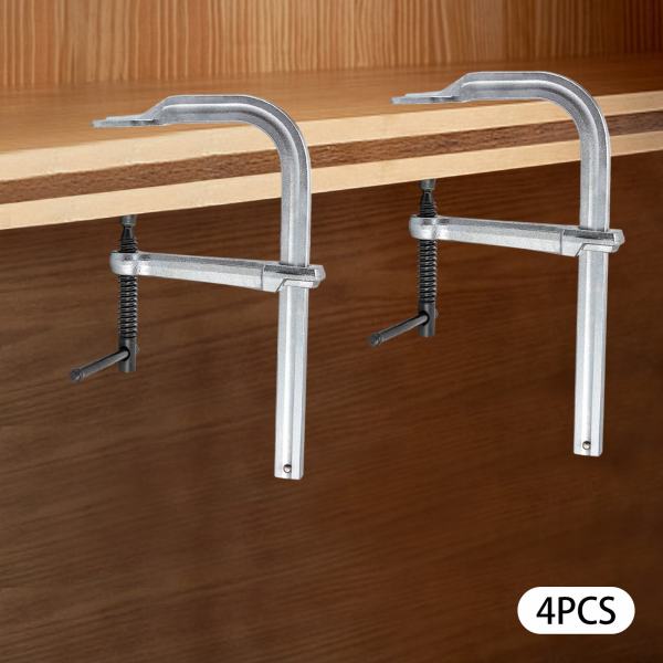 4-piece F Welding Clamps Drop-forged Bar Clamp Mini High Strength F Clamps for Handle Heavy Workloads for Fixing Metal Steel Processing Cutting 4-piece F Welding Clamps Drop-forged Bar Clamp Mini High Strength F Clamps for Handle Heavy Workloads for Fixing Metal Steel Processing Cutting