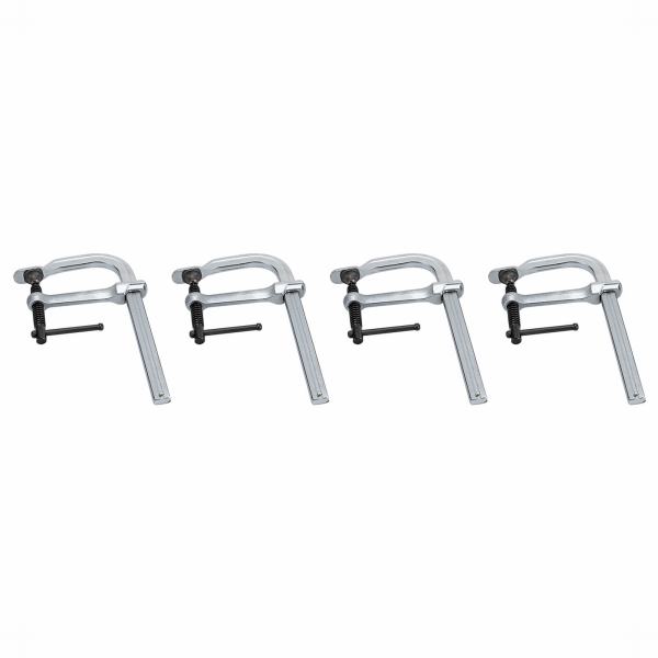 4-piece F Welding Clamps Drop-forged Bar Clamp  Mini High Strength F Clamps for Handle Heavy Workloads for Fixing Metal Steel Processing Cutting
