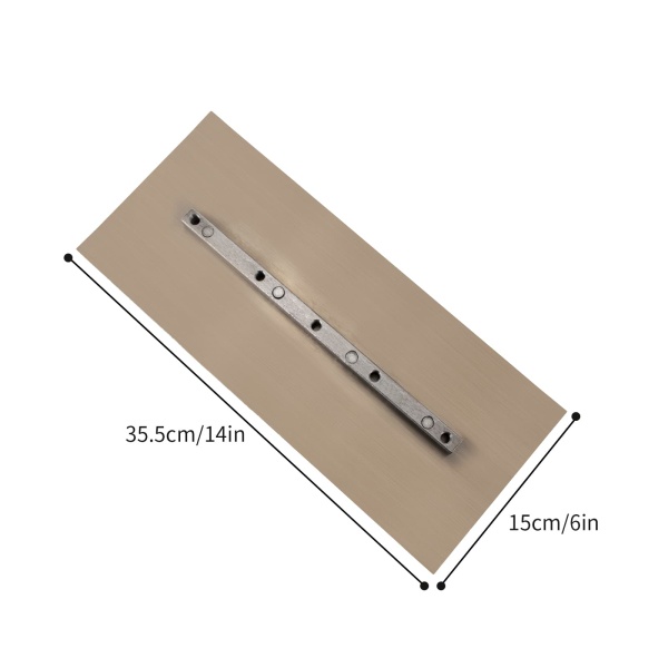 Gold 6"x14"  Concrete Trowel, 4-piece Concrete Trowel, Gold Concrete Trowel