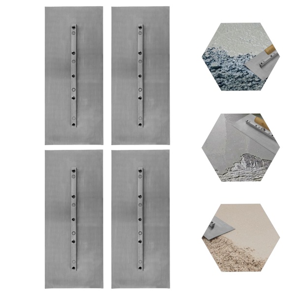 Silver 6"x14" Concrete Trowel, 4-piece Concrete Trowel, Silver Concrete Trowel