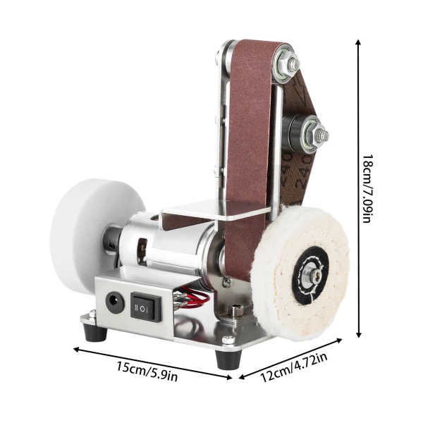 Mini Belt Sander, Electric Bench Grinder Sanding Machine, Table Top Grinder Polisher Mini Belt Sander, Electric Bench Grinder Sanding Machine, Table Top Grinder Polisher