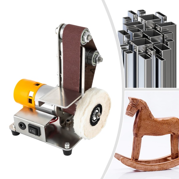 Mini Belt Sander, Electric Bench Grinder Sanding Machine, Table Top Grinder Polisher Mini Belt Sander, Electric Bench Grinder Sanding Machine, Table Top Grinder Polisher