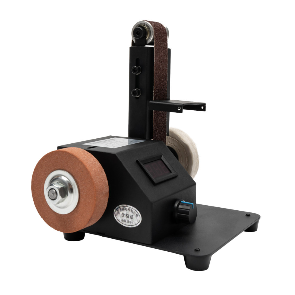 350W Electric Mini Belt Sander DIY  Electric Belt Sander for Knife Making Upgrade Knife Sharpening Belt Sander with 10PCS Abrasive Belt