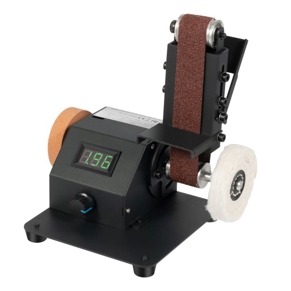 350W Electric Mini Belt Sander DIY  Electric Belt Sander for Knife Making Upgrade Knife Sharpening Belt Sander with 10PCS Abrasive Belt