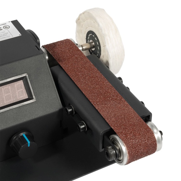 350W Electric Mini Belt Sander DIY  Electric Belt Sander for Knife Making Upgrade Knife Sharpening Belt Sander with 10PCS Abrasive Belt