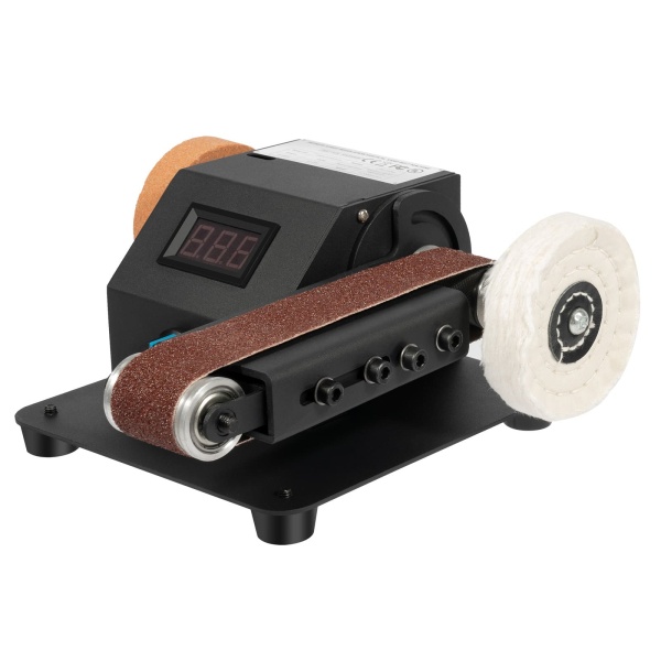 350W Electric Mini Belt Sander DIY  Electric Belt Sander for Knife Making Upgrade Knife Sharpening Belt Sander with 10PCS Abrasive Belt