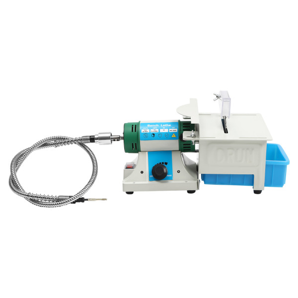 AU 220V 750W Desktop Multi-Function Grinder Gem Cutting Machine Jewelry Rock Polishing Buffer Bench Lathe Table Saw Polisher for Grinding Polishing Drilling