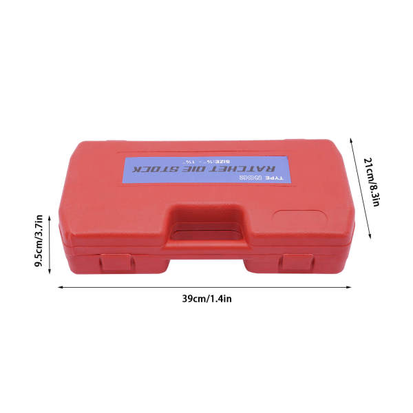 Manual Pipe Threader Tool Kit w/ 4 Dies Set + Ratchet Handle + Case 4 Dies Pipe Threading Kits 1/2" 3/4" 1" 1-1/4"