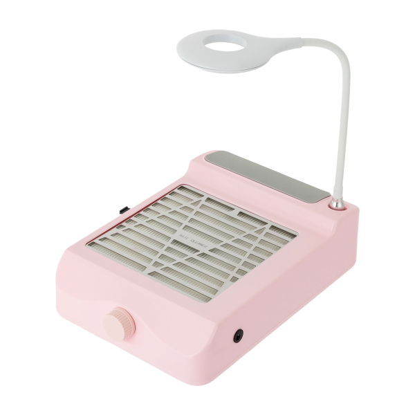 3-in-1 Nail Vacuum Cleaner Nail Dust Extractor Compact and Lightweight Nail Dust Extractor with Filter for Nail Salons Shopping Malls Pink