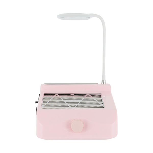 3-in-1 Nail Vacuum Cleaner Nail Dust Extractor Compact and Lightweight Nail Dust Extractor with Filter for Nail Salons Shopping Malls Pink