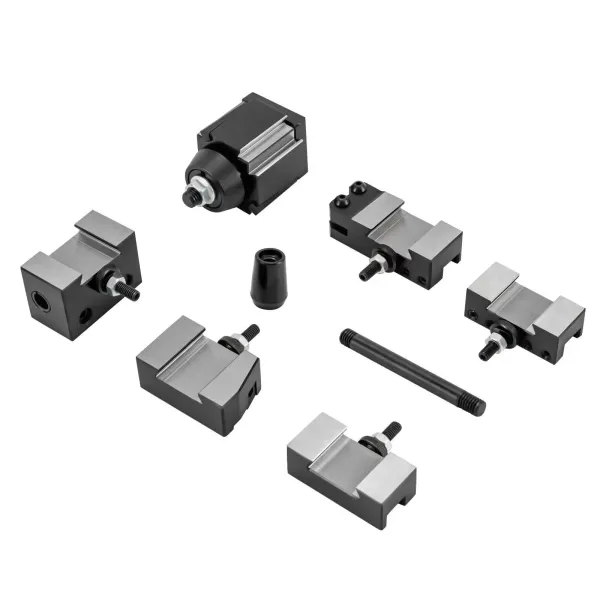 6pcs Black Wedge Type Quick Change Tool Post Set For 6-9