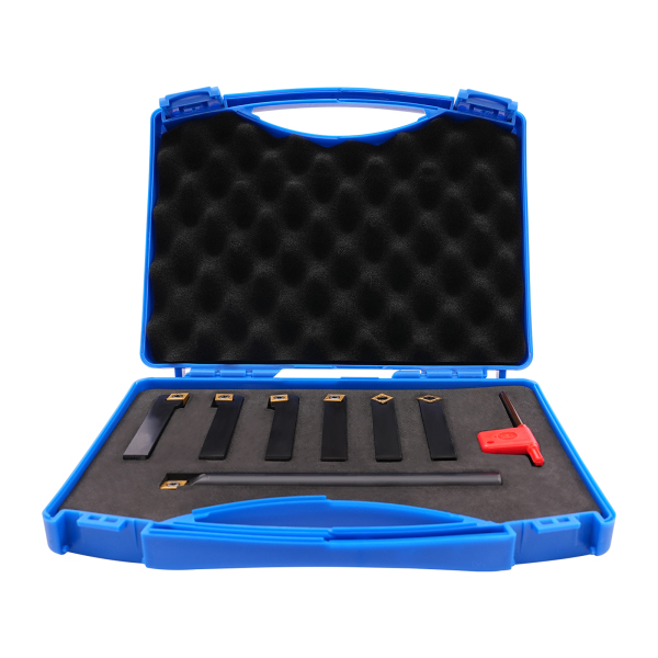 Turnable Lathe Turning Tool Precision Machining 7PCS Turning Tools, Lathe Tools Holder Set with Blades for Parts Processing Mechanical Processing
