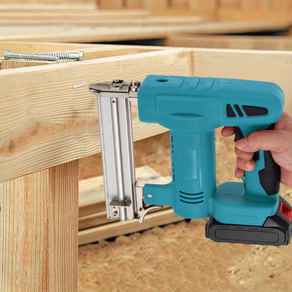 2-in-1 Nail Gun Cordless Nail Gun Battery Powered Nail Gun with Battery and Charger With A 100W All-Copper Motor 1.5Ah Lithium Battery for Upholstery Installation