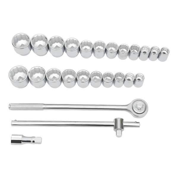 27-piece 3/4'' Wrench Socket Set Drive Wrench Socket Set Drive Socket Set Made of 45# Carbon Steel T-shaped Sliding Handle for Handymen Mechanics 27-piece 3/4'' Wrench Socket Set Drive Wrench Socket Set Drive Socket Set Made of 45# Carbon Steel T-shaped Sliding Handle for Handymen Mechanics