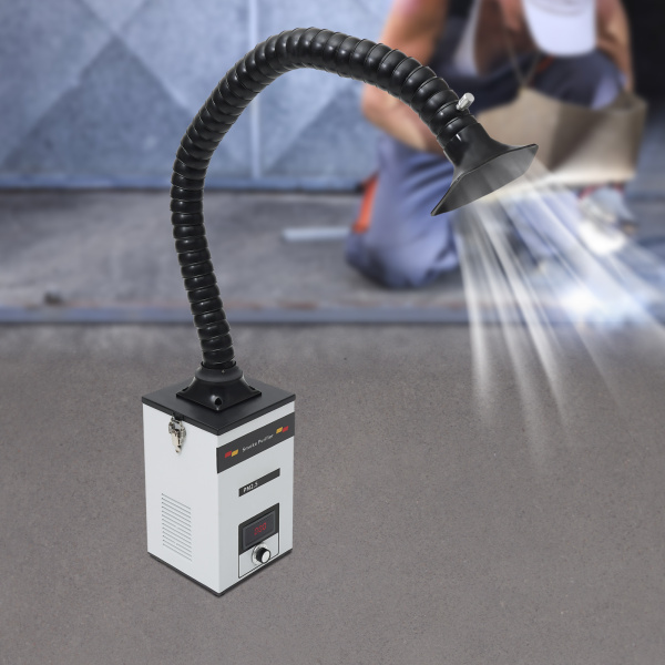 Soldering Smoke Absorber Welding Smoke Absorber Soldering Smoke Extractor Low Noise with 360° Rotatable Hood Universal Wheels Exhaust Vents