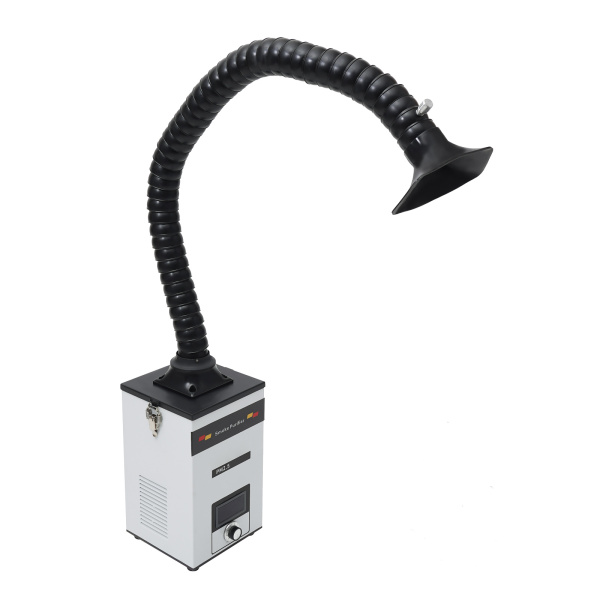 Soldering Smoke Absorber Welding Smoke Absorber Soldering Smoke Extractor Low Noise with 360° Rotatable Hood Universal Wheels Exhaust Vents