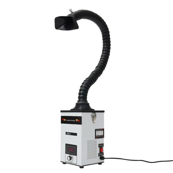 Soldering Smoke Absorber Welding Smoke Absorber Soldering Smoke Extractor Low Noise with 360° Rotatable Hood Universal Wheels Exhaust Vents
