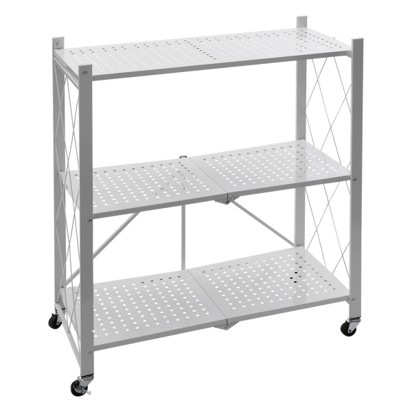 3-Tier Foldable Storage Trolley Cart Rolling Utility Service Cart with Wheels Mobile Shelving Unit Organiser for Kitchen Bathroom 3-Tier Foldable Storage Trolley Cart Rolling Utility Service Cart with Wheels Mobile Shelving Unit Organiser for Kitchen Bathroom