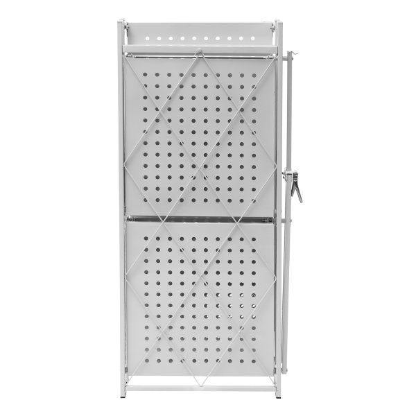 3-Tier Foldable Storage Trolley Cart Rolling Utility Service Cart with Wheels Mobile Shelving Unit Organiser for Kitchen Bathroom