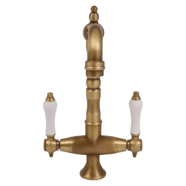 Antique Two-Handle Kitchen Mixer Tap Laundry Sink Basin Faucet Bath Spout Tap AU Antique Two-Handle Kitchen Mixer Tap Laundry Sink Basin Faucet Bath Spout Tap AU
