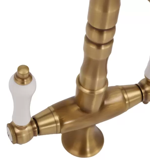 Antique Two-Handle Kitchen Mixer Tap Laundry Sink Basin Faucet Bath Spout Tap AU