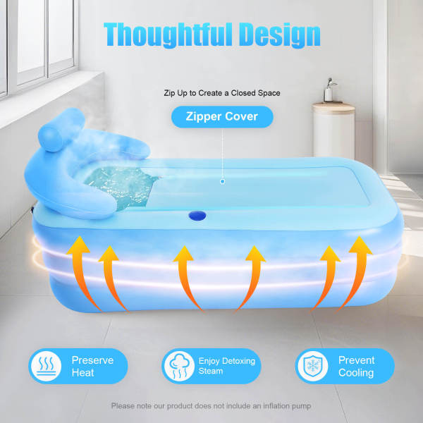 Adult PVC Folding Portable Spa Warm Bathtub Blow Up Kit Inflatable Bathtub Adult PVC Folding Portable Spa Warm Bathtub Blow Up Kit Inflatable Bathtub