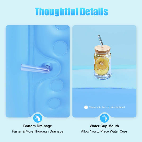 Adult PVC Folding Portable Spa Warm Bathtub Blow Up Kit Inflatable Bathtub