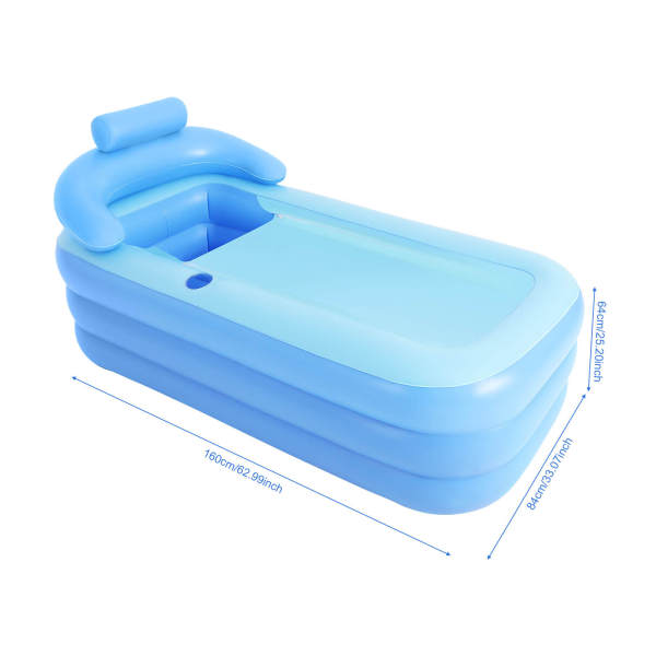 Adult PVC Folding Portable Spa Warm Bathtub Blow Up Kit Inflatable Bathtub