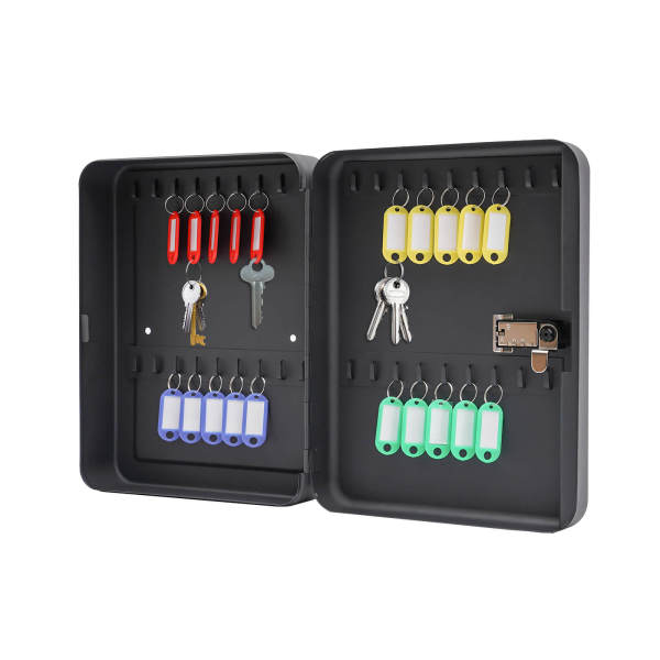 Black 36-Key Storage Cabinet, Combination Safe, Iron Safe Box - Wall-Mounted, 1.18 - 2.36 Inch Key Capacity Black 36-Key Storage Cabinet, Combination Safe, Iron Safe Box - Wall-Mounted, 1.18 - 2.36 Inch Key Capacity