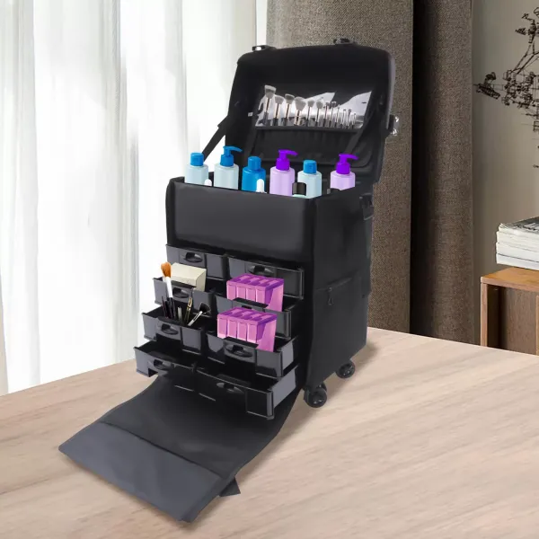 Professional Embroidery Toolbox Portable Beauty Case Adjustable Shoulder Strap