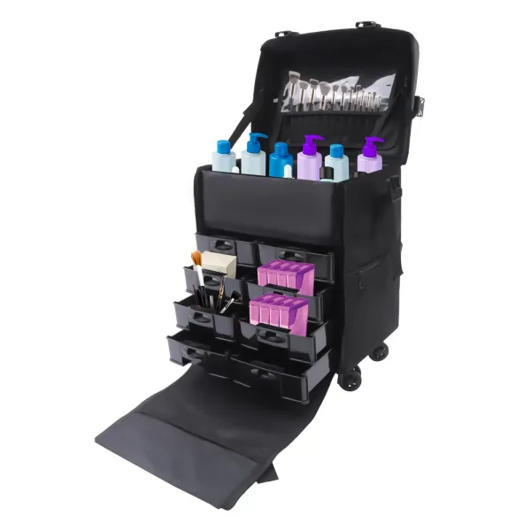 Professional Embroidery Toolbox Portable Beauty Case Adjustable Shoulder Strap