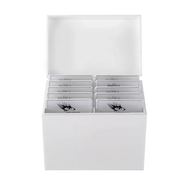 Eyelash Display Storage Container False Eyelash Storage Case Organizer Protect Case 10 Layers Storage Box for Salons Homes