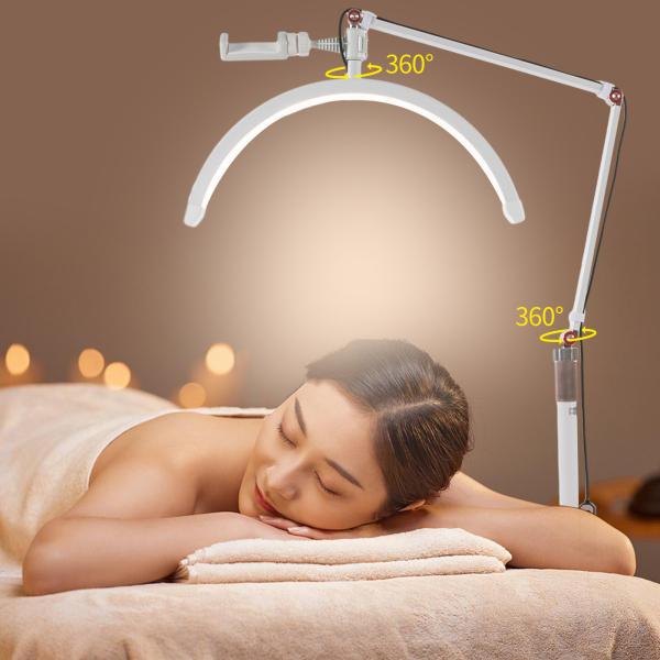 Half Moon Led Light Crescent-shaped Light Eyelash LED Floor Light Estheticians Light Facialist for Lash Extension Lighting