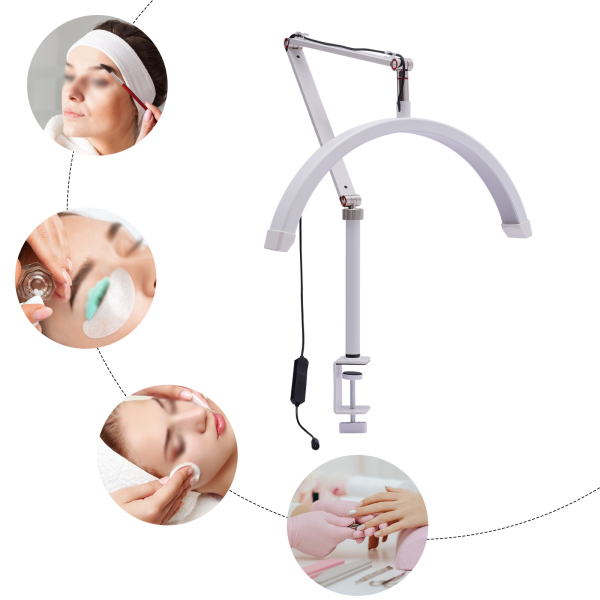 LED Beauty Moon Light with Stand Support Lighting Kit For Eyelash Tattoo Salon Adjustable and Rotatable LED Beauty Moon Light for Beauty Salons White LED Beauty Moon Light with Stand Support Lighting Kit For Eyelash Tattoo Salon Adjustable and Rotatable LED Beauty Moon Light for Beauty Salons White