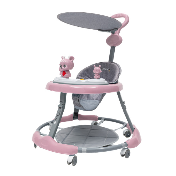 Upgrade Baby Walker Stroller Play Activity Music Kids Ride On Toy Car Adjustable pink