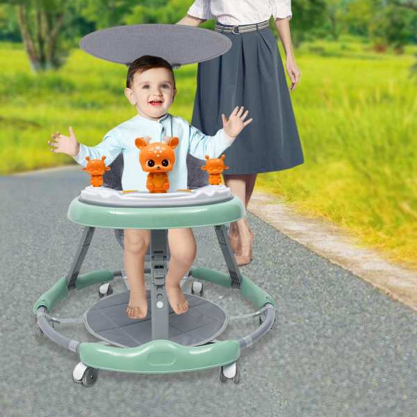 Upgrade Baby Walker Stroller Play Activity Music Kids Ride On Toy Car Adjustable green Upgrade Baby Walker Stroller Play Activity Music Kids Ride On Toy Car Adjustable green
